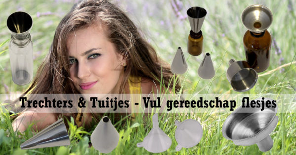 Trechters en tuitjes vul gereedschap flesjes RVS + kunststof