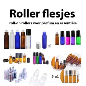 Lege Parfum olie roller flesjes van glas, rollers voor parfum en essentiële olie.
