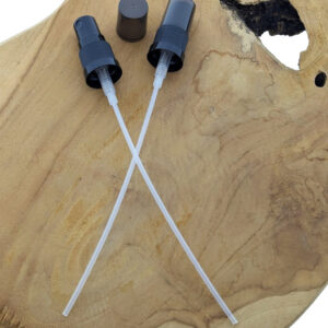 Verstuiver sprayer zwart + dop grijs fleshals DIN18 - 18 mm