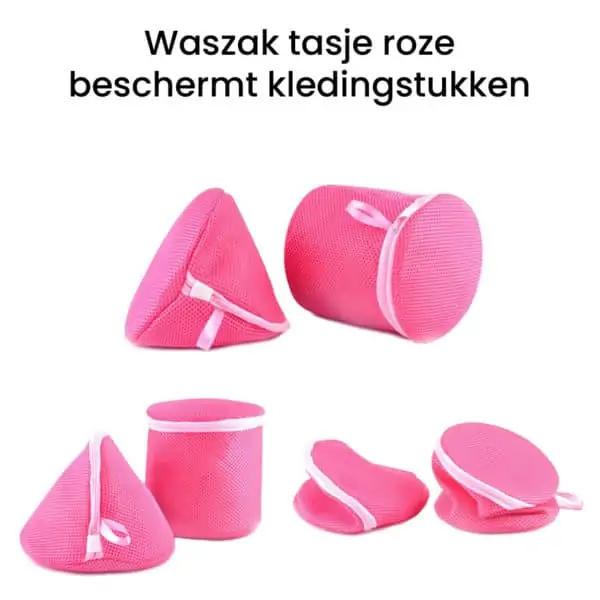 Waszak tasje roze beschermt kledingstukken