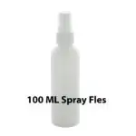 100ml Spray flesje wit HDPE kunststof sprayfles pomp verstuiver wit