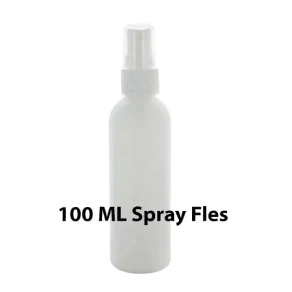 100ml Spray flesje wit HDPE kunststof sprayfles pomp verstuiver wit