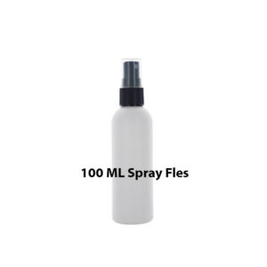 100ml Spray flesje wit HDPE kunststof sprayfles pomp verstuiver zwart