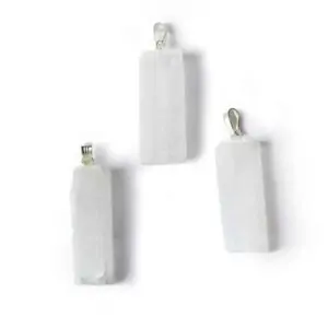 witte seleniet ruw edelsteenhanger 71068