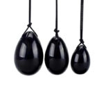 Yoni ei zwarte obsidiaan set 3 kristallen massage eieren