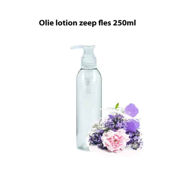 Zeep dispenser fles + pomp transparant 250ml, hervulbare zeep lotion olie fles