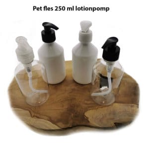 Zeepdispenser Pet Fles 250ml + lotion pomp doseerpomp