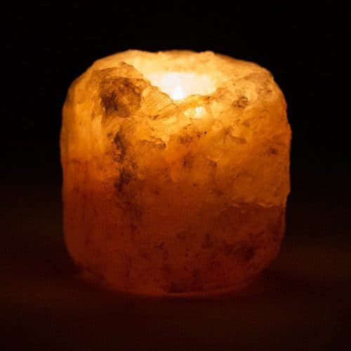 Bergkristal en zoutkristal Lamp