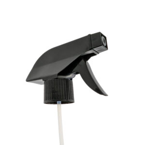 Zwarte spray trigger spraypistool verstuiver spuitpistool fleshals DIN28 - 28 mm