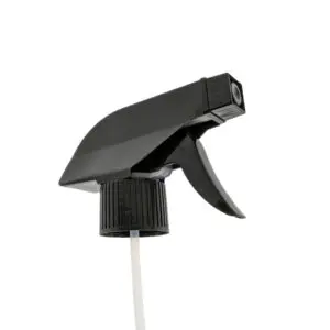 Zwarte spray trigger spraypistool verstuiver spuitpistool fleshals DIN28 28 mm
